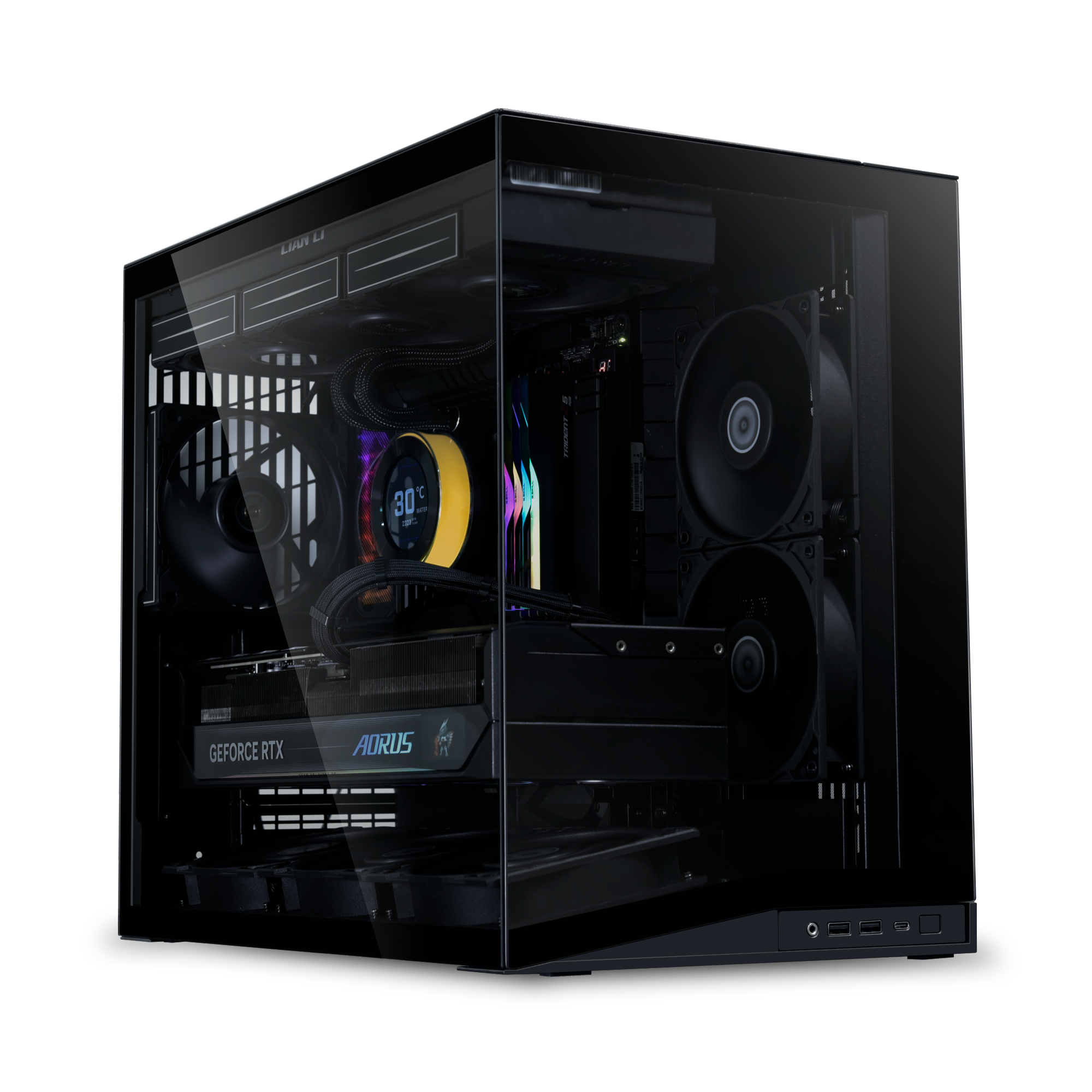 Lian Li O11D Mini V2 Flow con ejemplo de hardware