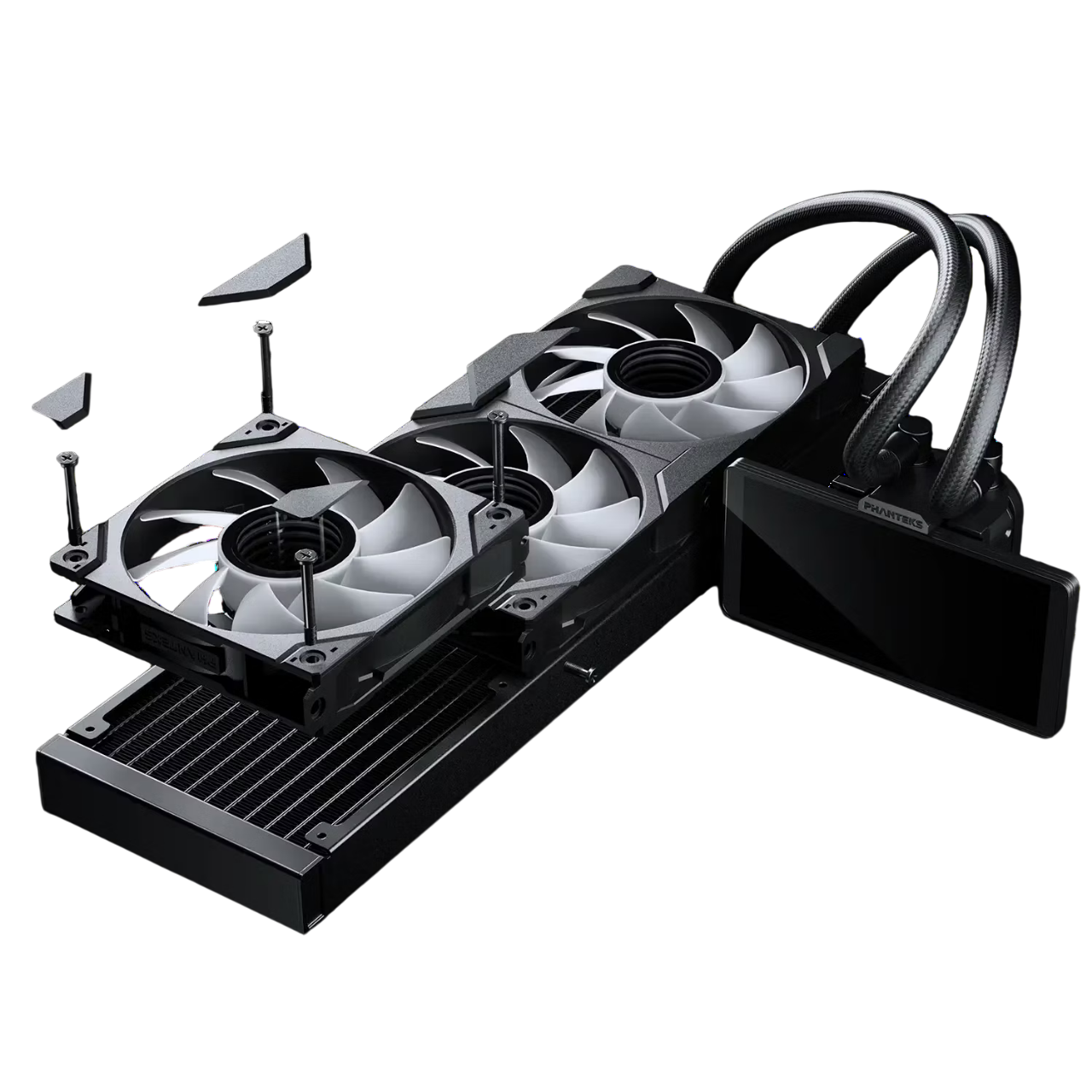 Montaje de los ventiladores M25 en el radiador