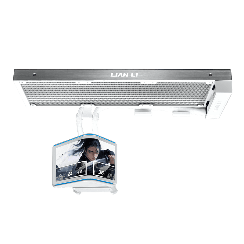 Vista lateral del Lian Li HydroShift II OLED Curved