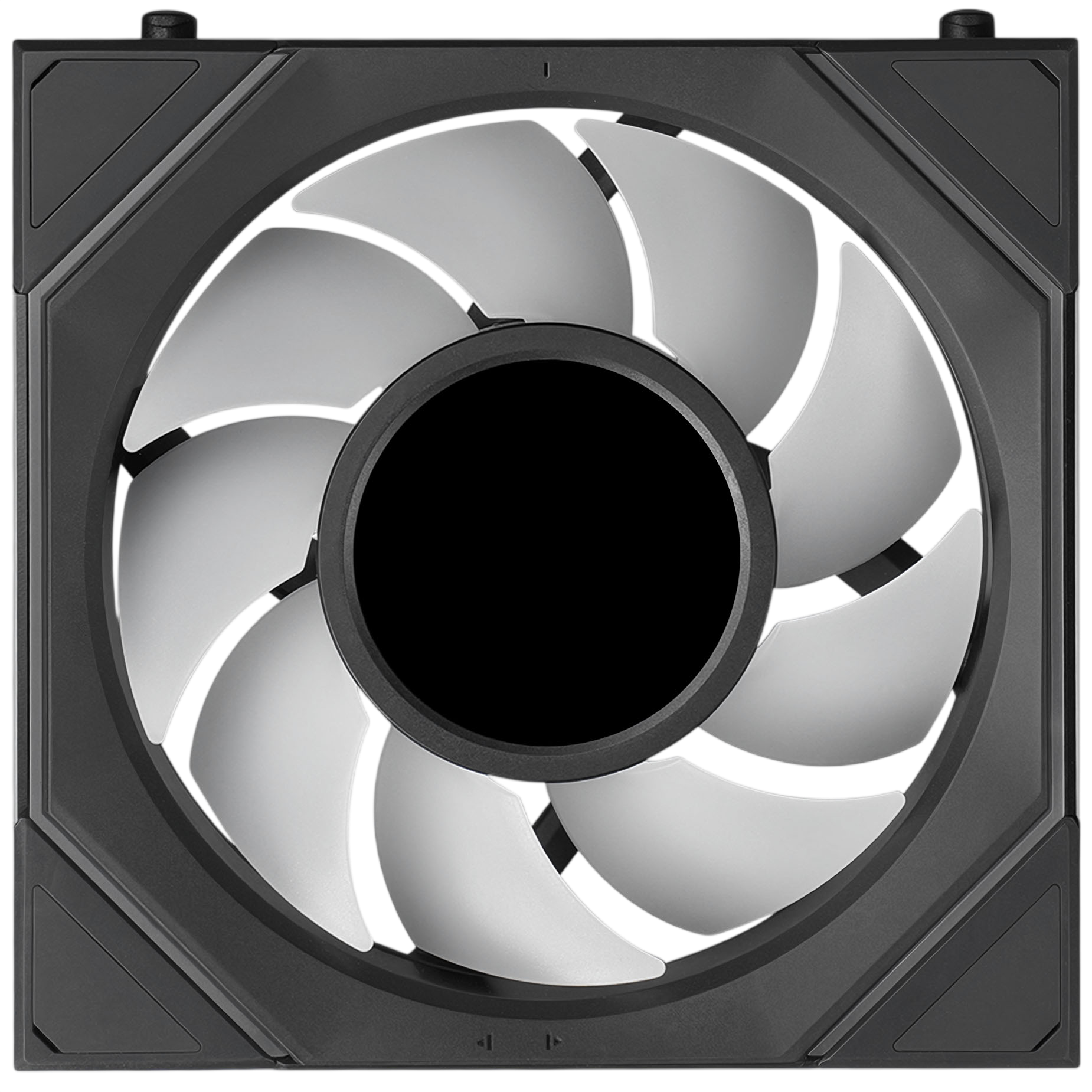 Vista frontal de un ventilador Lian Li serie FLEX