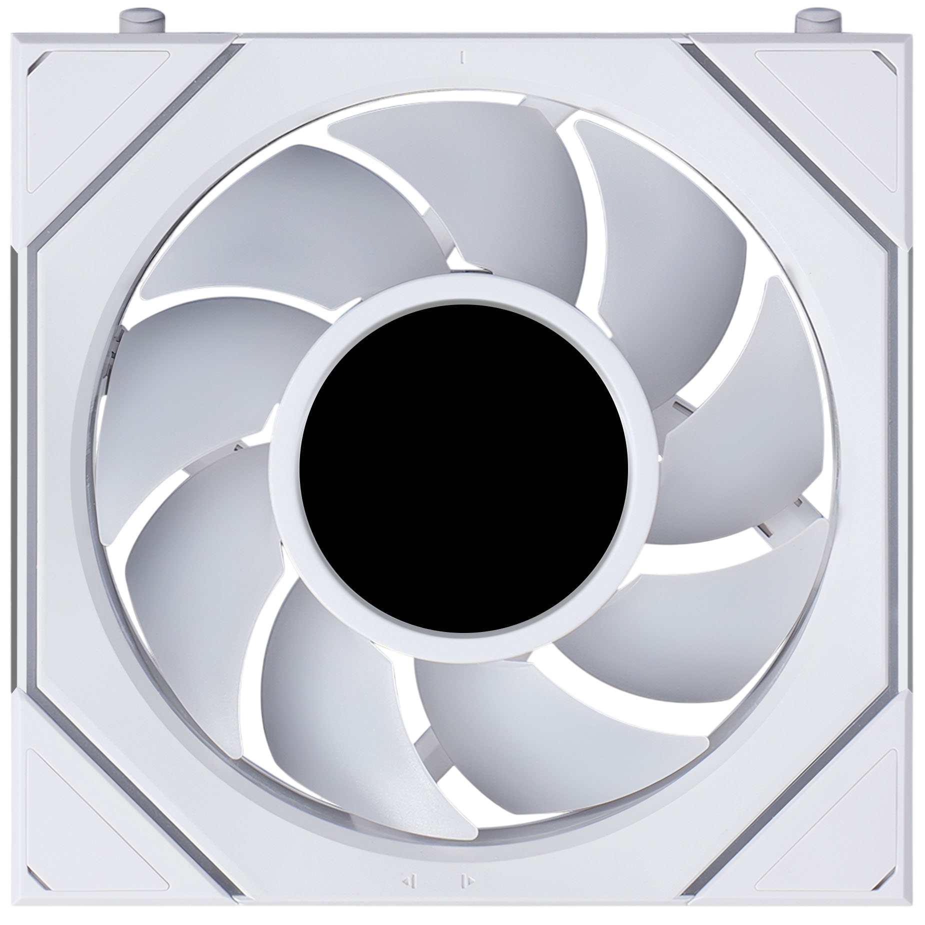 Vista frontal de un ventilador Lian Li serie FLEX