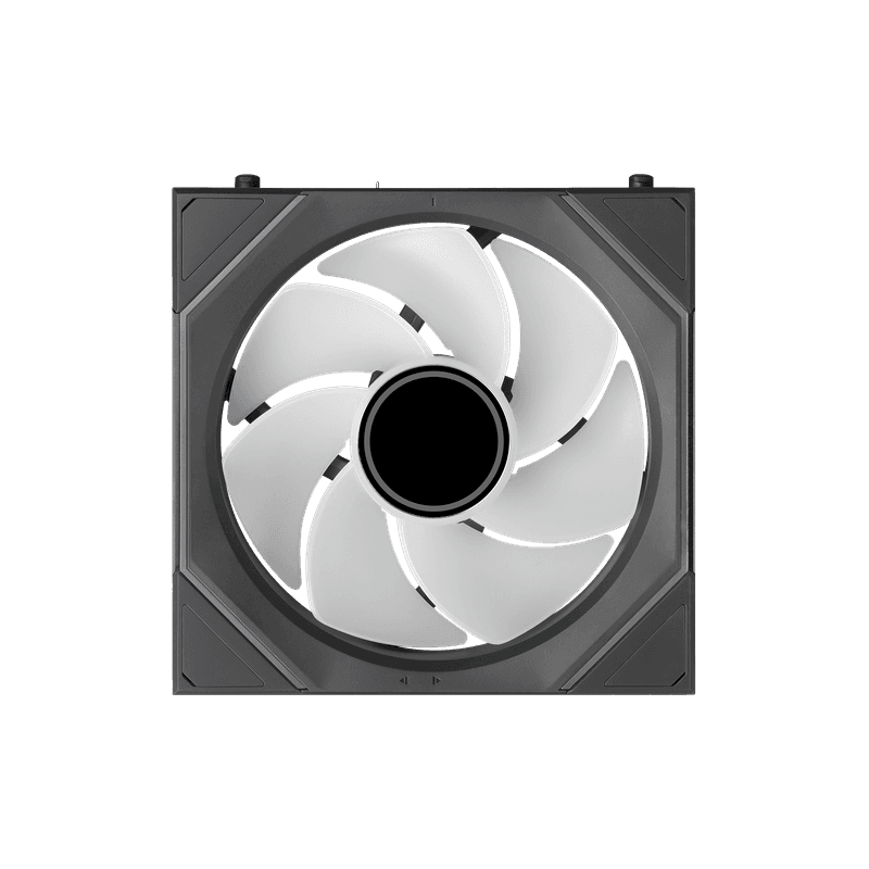 Vista frontal de un ventilador Lian Li de la serie FLEX