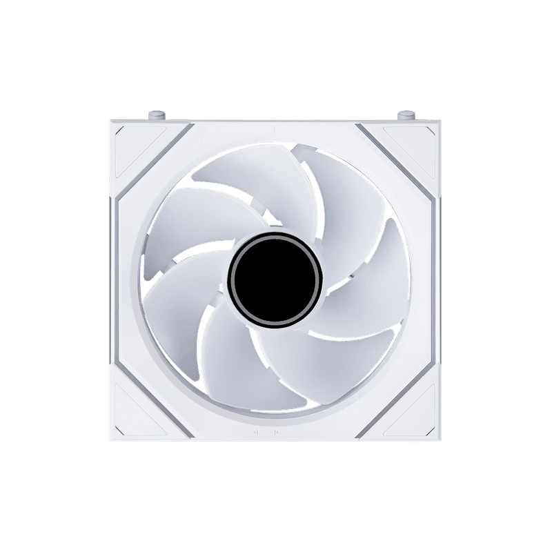 Vista frontal de un ventilador Lian Li de la serie FLEX