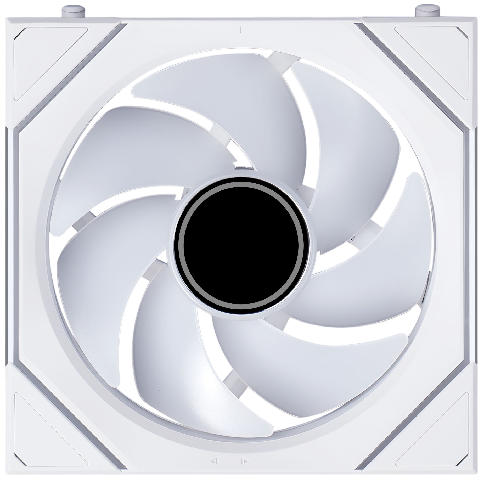 Vista frontal de un ventilador Lian Li serie FLEX