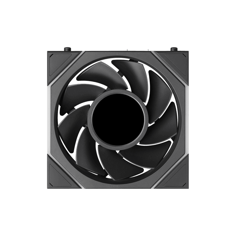 Vista frontal de un ventilador de la serie Lian Li FLEX