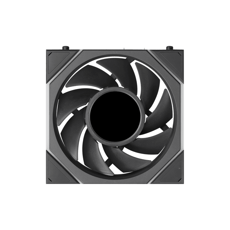 Vista frontal de un ventilador Lian Li de la serie FLEX