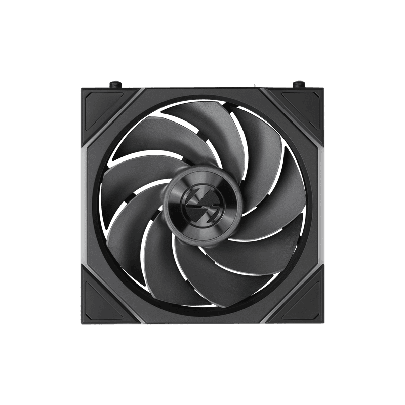Vista frontal de un ventilador Lian Li serie FLEX