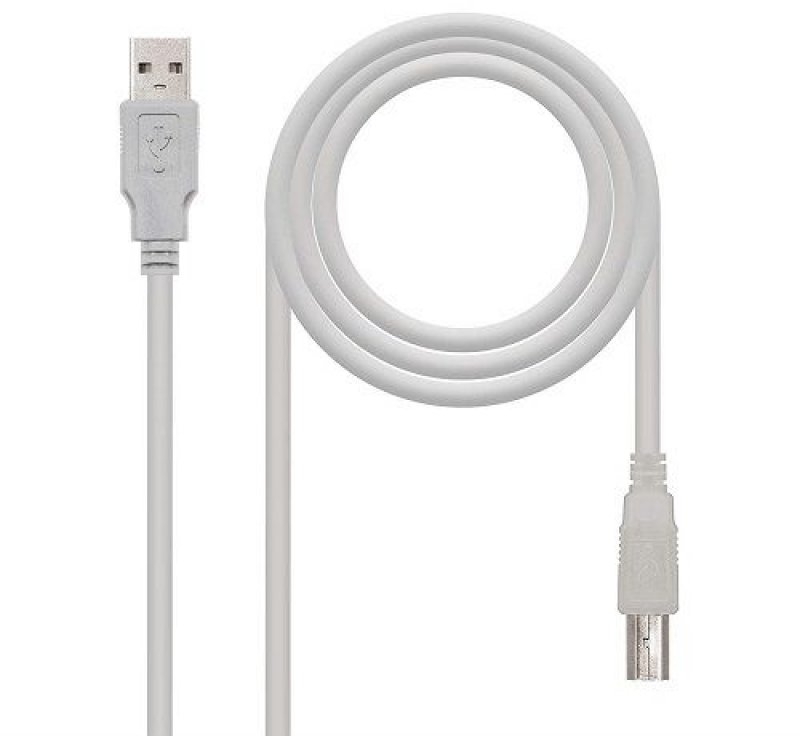 Picture of Picture of Cable USB 2.0 Nanocable USB-A/M para USB-B/M 1 M Bege