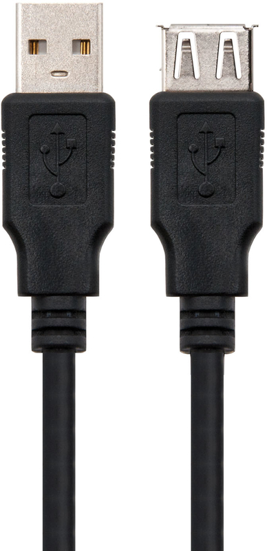 Picture of Picture of Cable USB 2.0 Nanocable USB-A M/F 3 M Negro