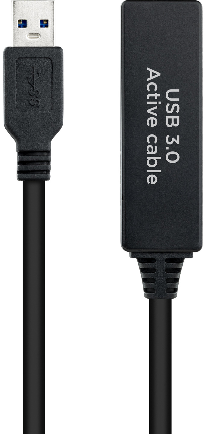 Picture of Picture of Cable USB 3.0 Nanocable Prolongador USB-A M/F 10 M Negro