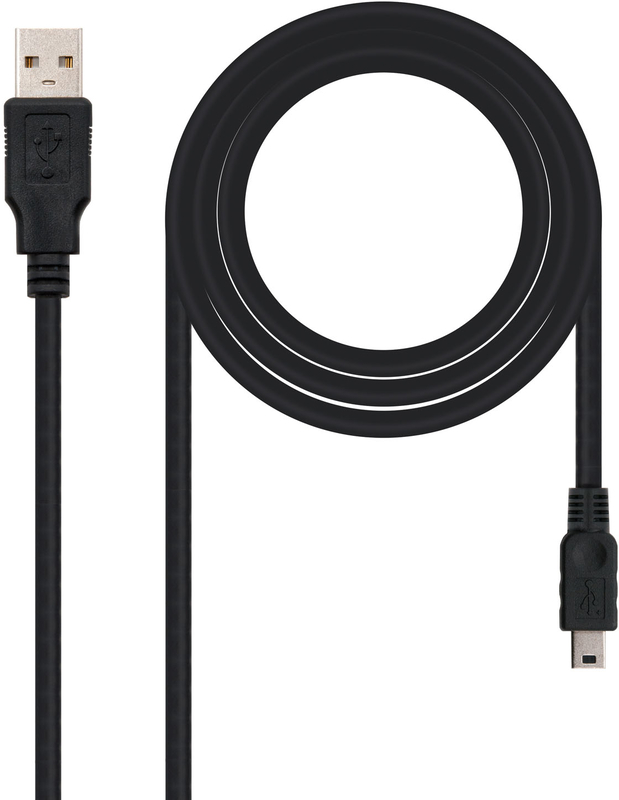 Picture of Picture of Cable USB 2.0 Nanocable USB-A/M para Mini USB-B/M 1.8 M Negro