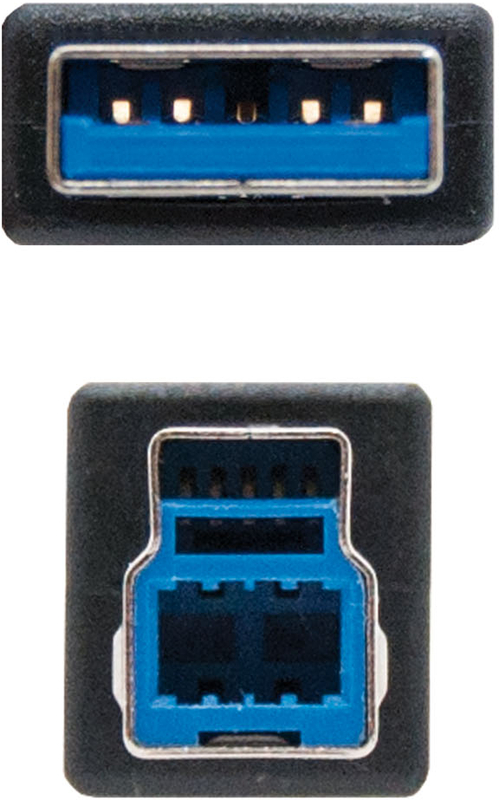 Picture of Picture of Cable USB 3.0 Impressora Nanocable USB-A/M para USB-B/M 2 M Negro