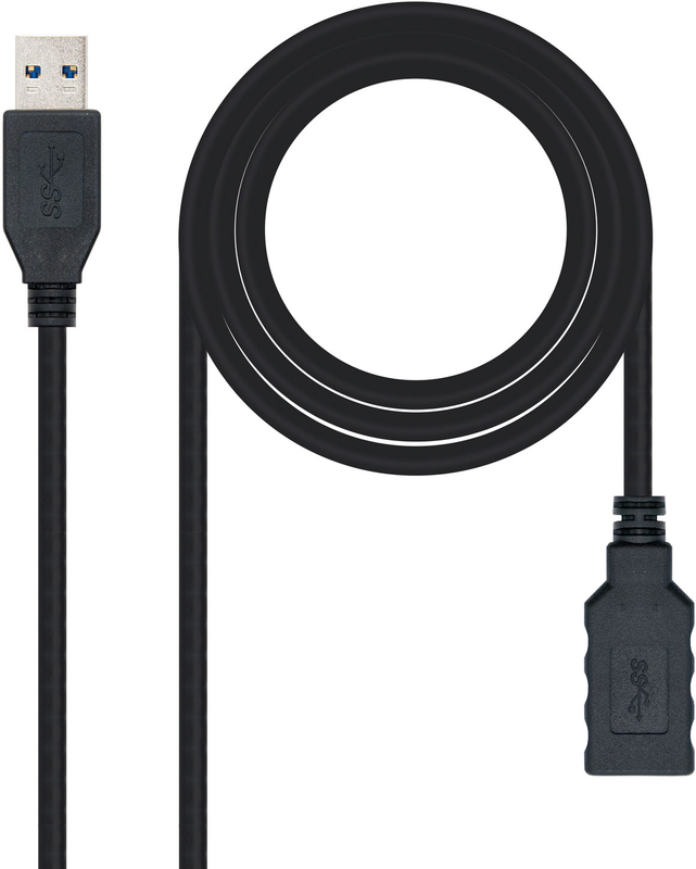 Picture of Picture of Cable USB 3.0 Nanocable USB-A M/F 1 M Negro