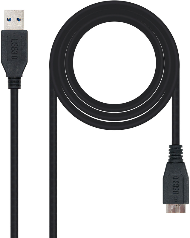 Picture of Picture of Cable USB 3.0 Nanocable USB-A/M para Micro-B/M 1 M Negro