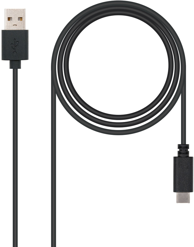 Picture of Picture of Cable USB 2.0 3A Nanocable USB-C/M para USB-A/M 0.5 M Negro
