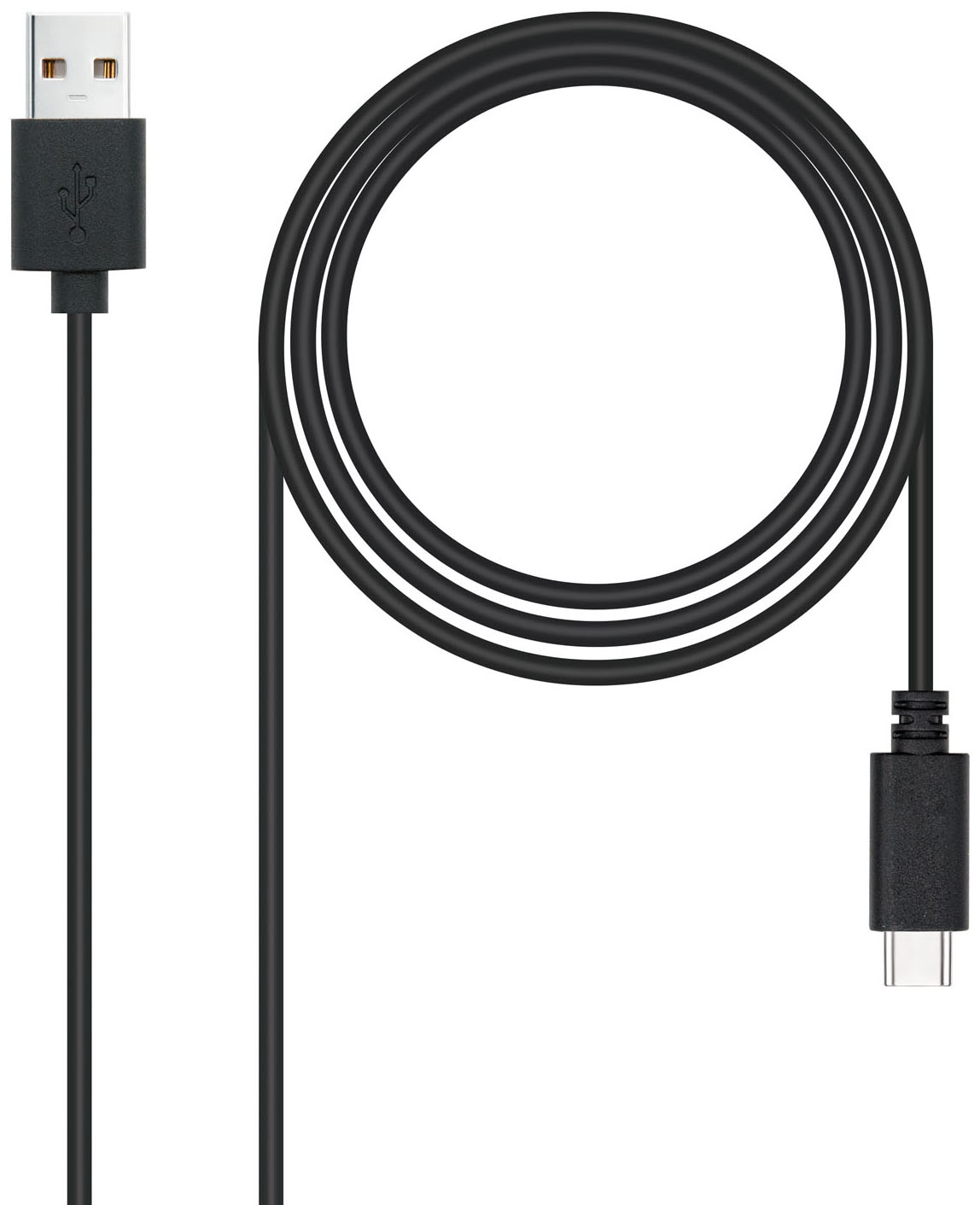 Picture of Picture of Cable USB 2.0 3A Nanocable USB-C/M para USB-A/M 3 M Negro