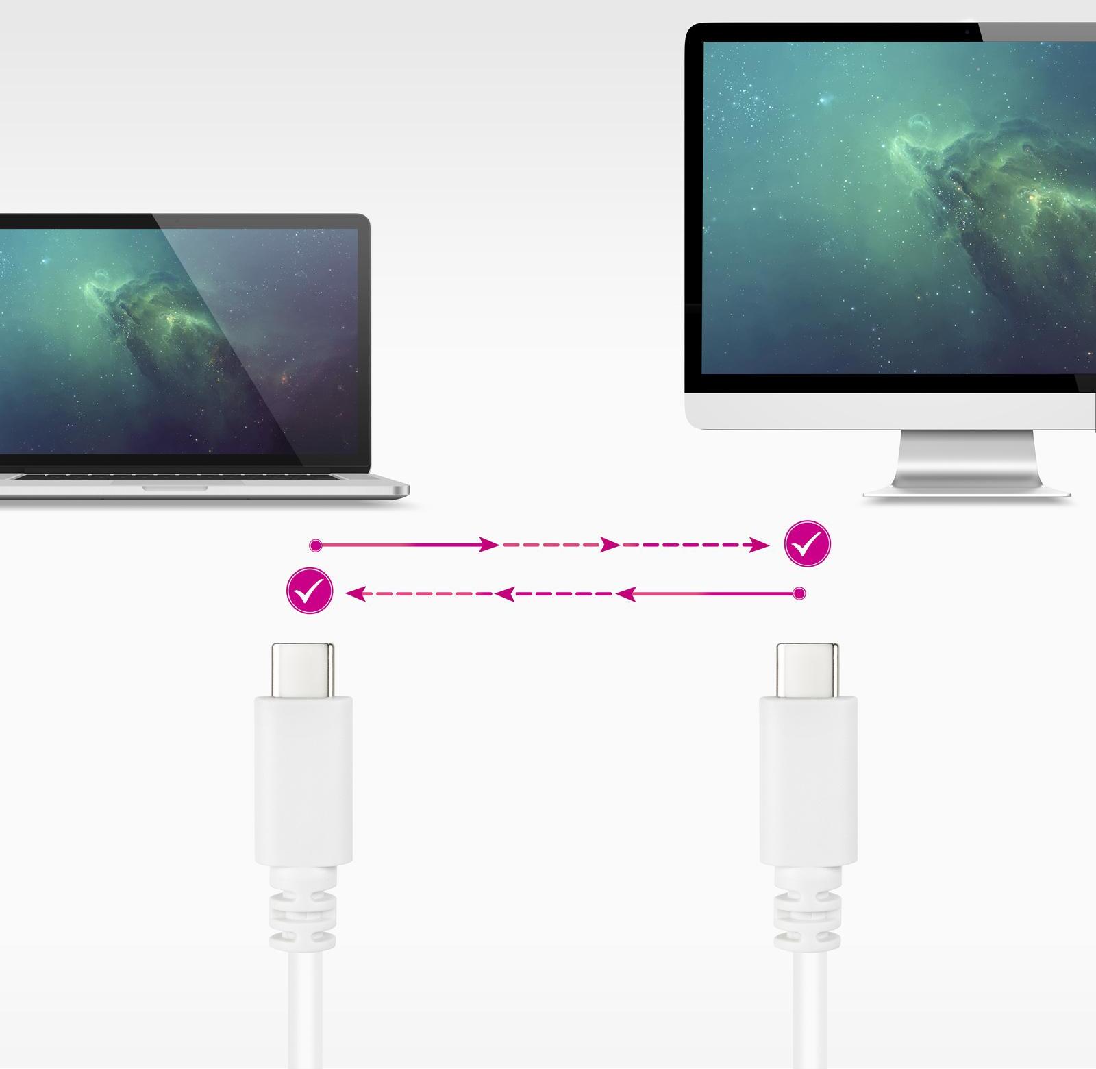 Nanocable - Cable USB 2.0 3A Nanocable USB-C M/M 1.5 M Blanco