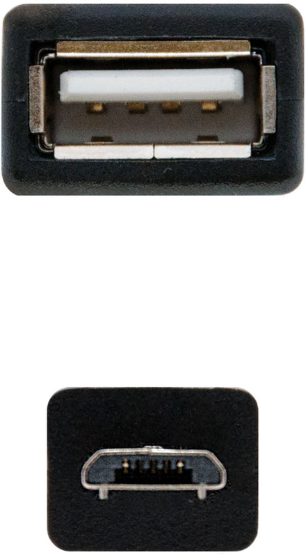 Picture of Picture of Cable USB 2.0 OTG Nanocable Micro B/M-A/F 15 CM Negro