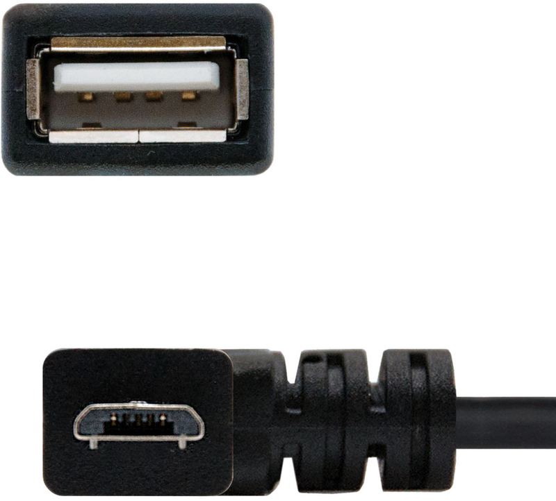 Picture of Picture of Cable USB 2.0 OTG Angular Nanocable Micro B/M-A/F 15CM Negro