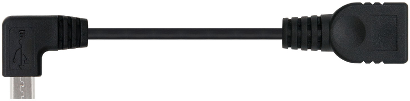 Nanocable - Cable USB 2.0 OTG Angular Nanocable Micro B/M-A/F 15CM Negro