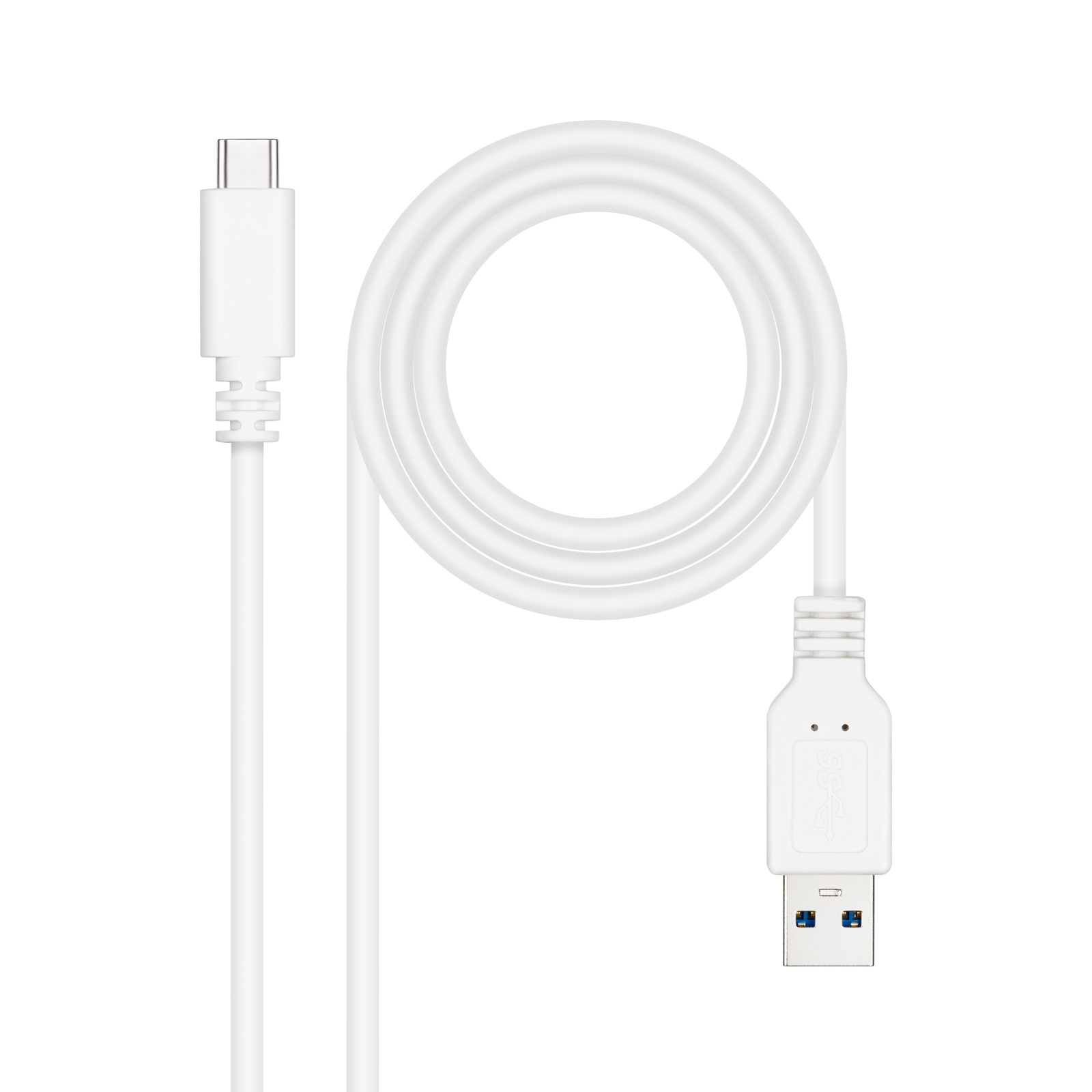 Picture of Picture of Cable USB 3.1 Gen2 10Gbps 3A Nanocable USB-C/M > USB-A/M 0.5 M Blanco