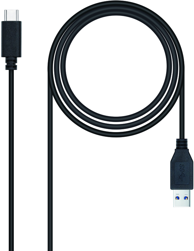 Picture of Picture of Cable USB 3.1 GEN2 10Gbps 3A Nanocable USB-C/M para USB-A/M 1.5 M Negro