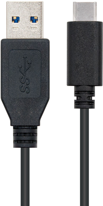 Picture of Picture of Cable USB 3.1 GEN2 10Gbps 3A Nanocable USB-C/M para USB-A/M 1 M Negro