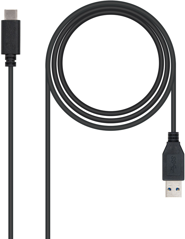 Picture of Picture of Cable USB 3.1 GEN2 10Gbps 3A Nanocable USB-C/M para USB-A/M 1 M Negro