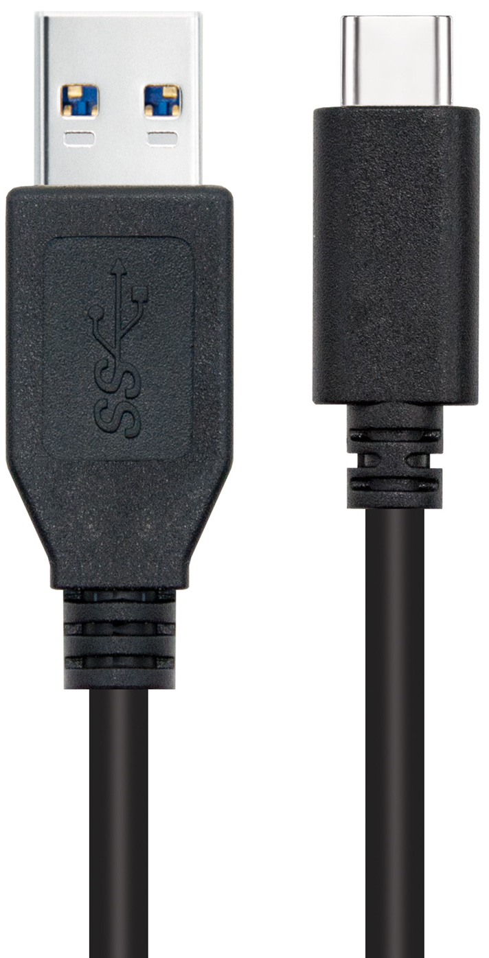 Picture of Picture of Cable USB 3.1 GEN2 10Gbps 3A Nanocable USB-C/M para USB-A/M 2 M Negro