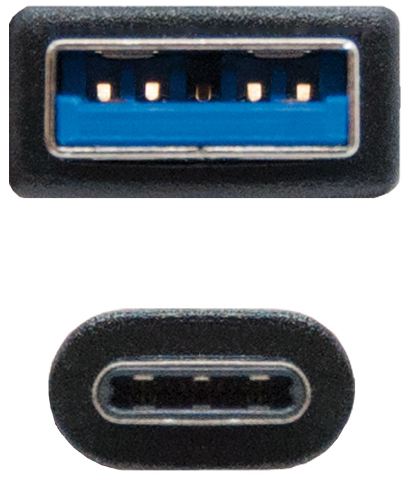Nanocable - Cable USB 3.1 GEN2 10Gbps 3A Nanocable USB-C/M para USB-A/M 2 M Negro