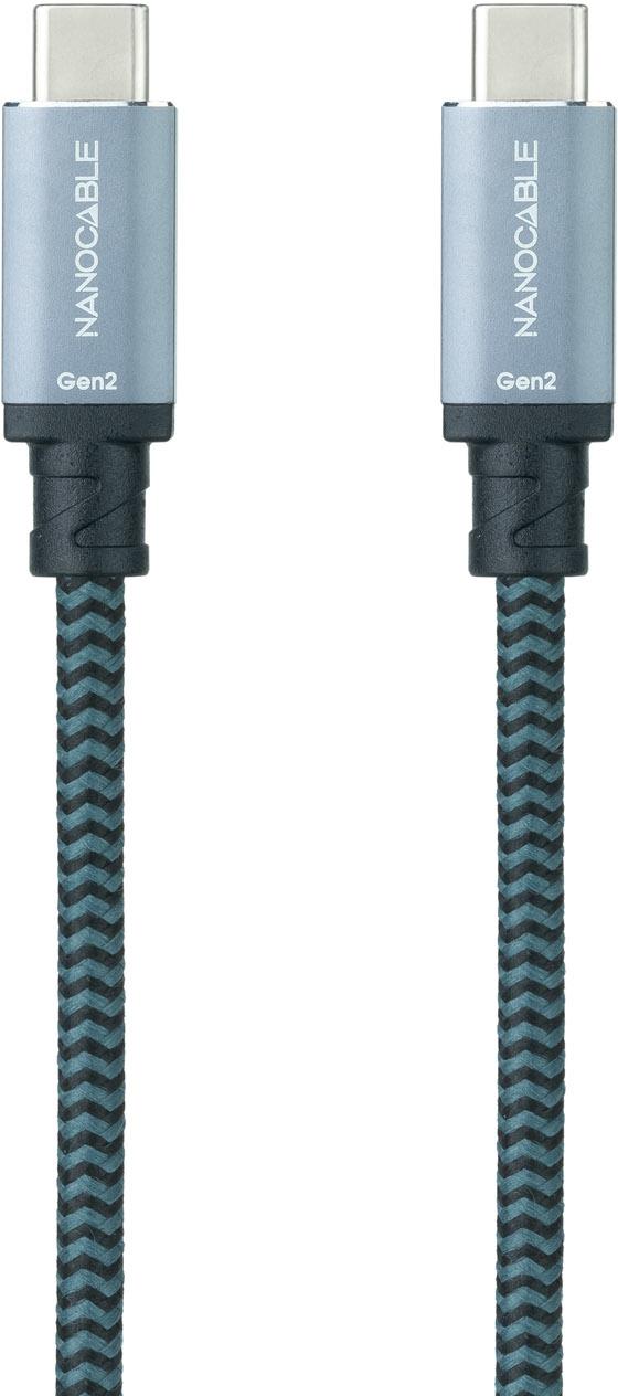 Picture of Picture of Cable USB 3.2 Gen2x2 Nanocable 20Gbps 5A/100W 4K/60HZ USB-C M/M 2 M Gris/Negro