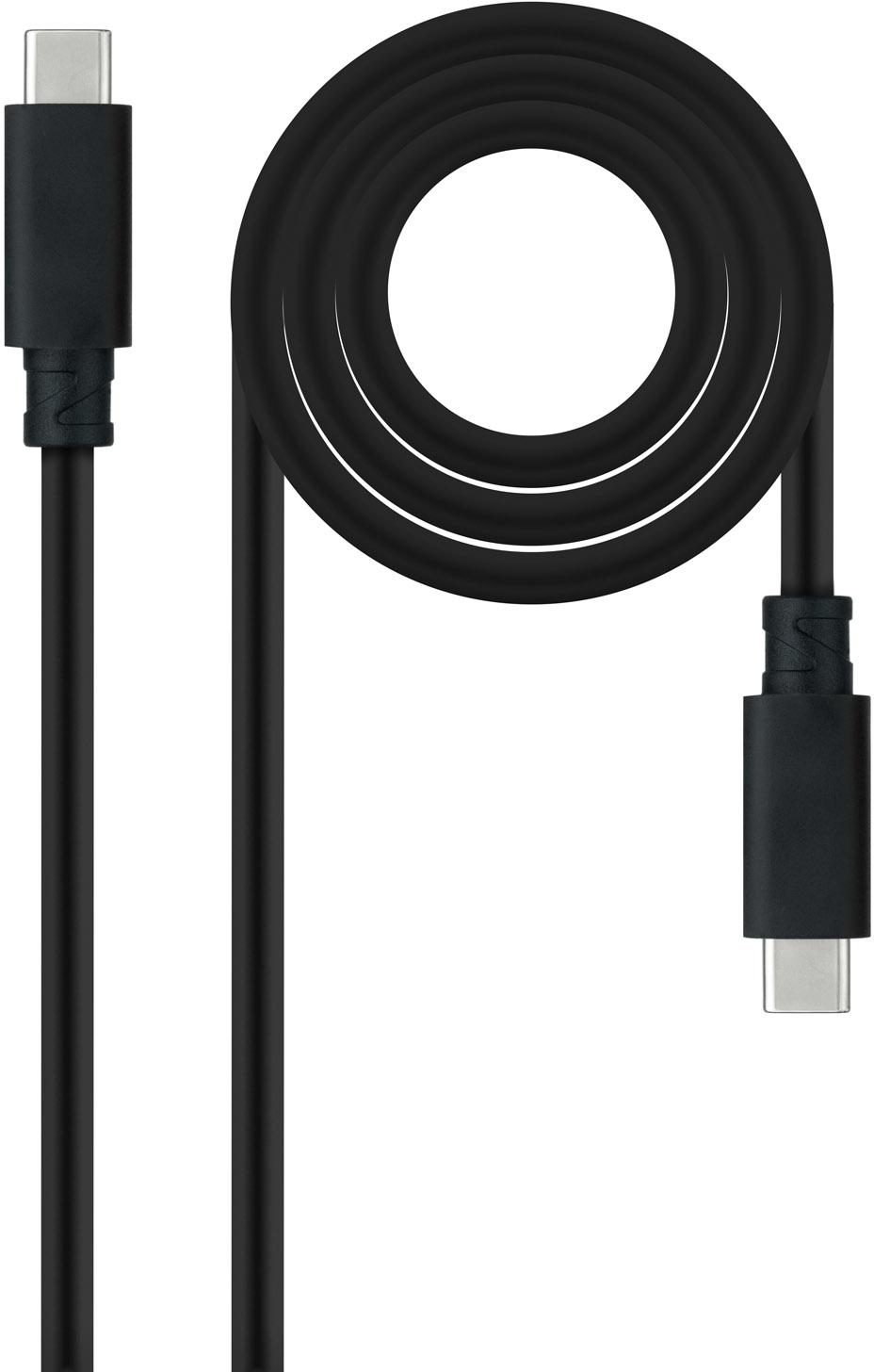 Picture of Picture of Cable USB 3.2 Gen2x2 Nanocable 20Gbps 5A/100W 4K/60HZ USB-C M/M 2 M Negro