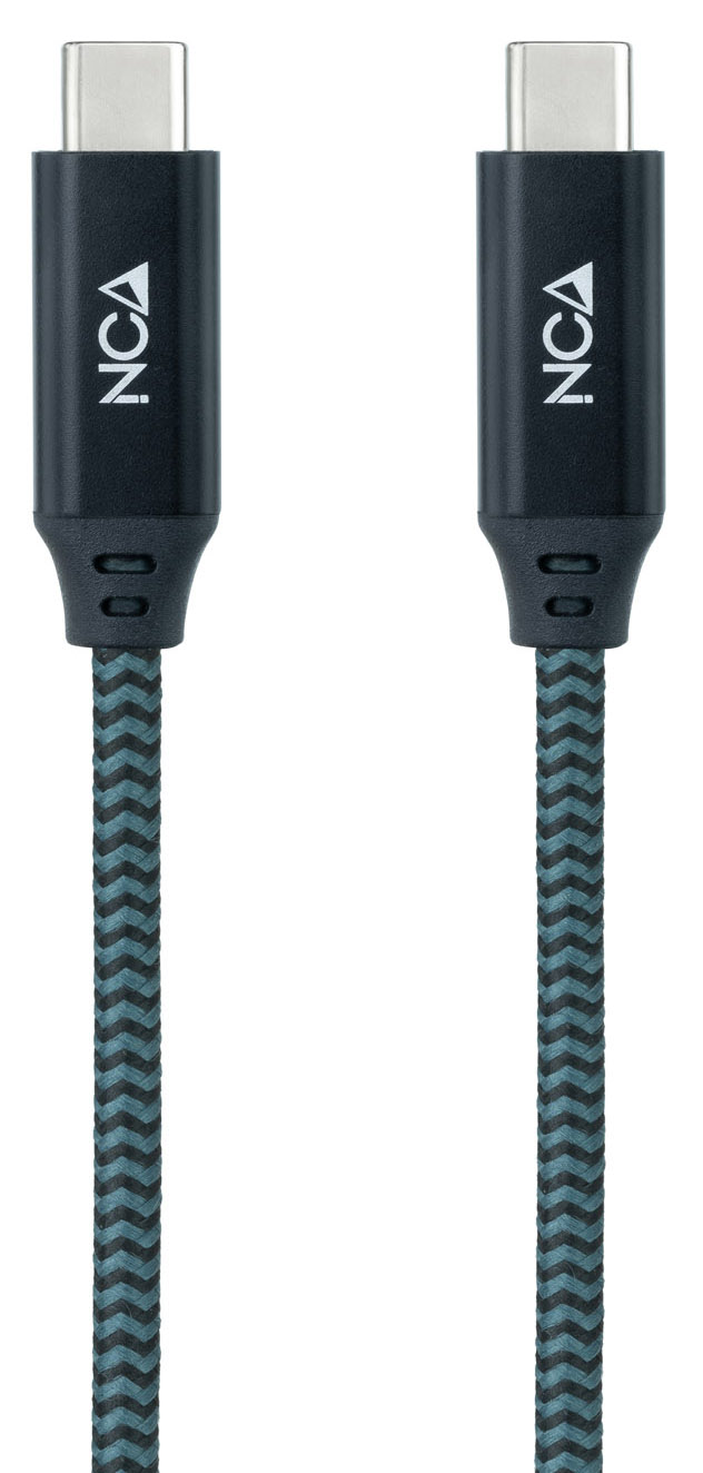 Picture of Picture of Cable USB 3.2 Gen2x2 Nanocable 20Gbps 5A/100W 4K@60Hz USB-C M/M 1 M Gris/Negro