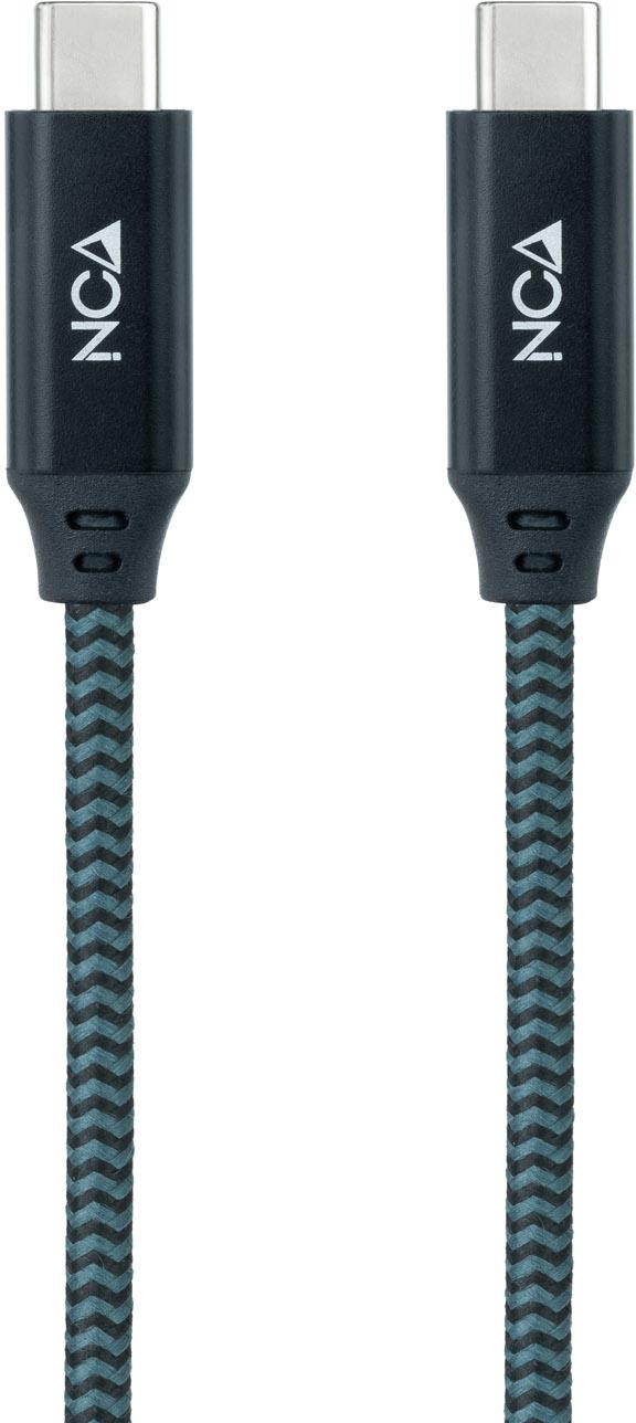 Picture of Picture of Cabo USB 3.2 Gen2x2 Nanocable 20Gbps 5A/100W 4K@60Hz USB-C M/M 2 M Gris/Negro