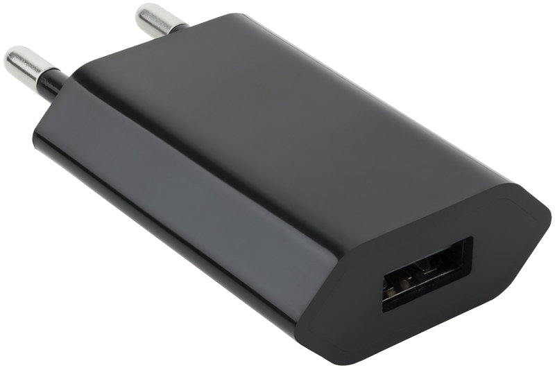 Picture of Picture of Mini cargador Nanocable USB, 5V/1A, Negro