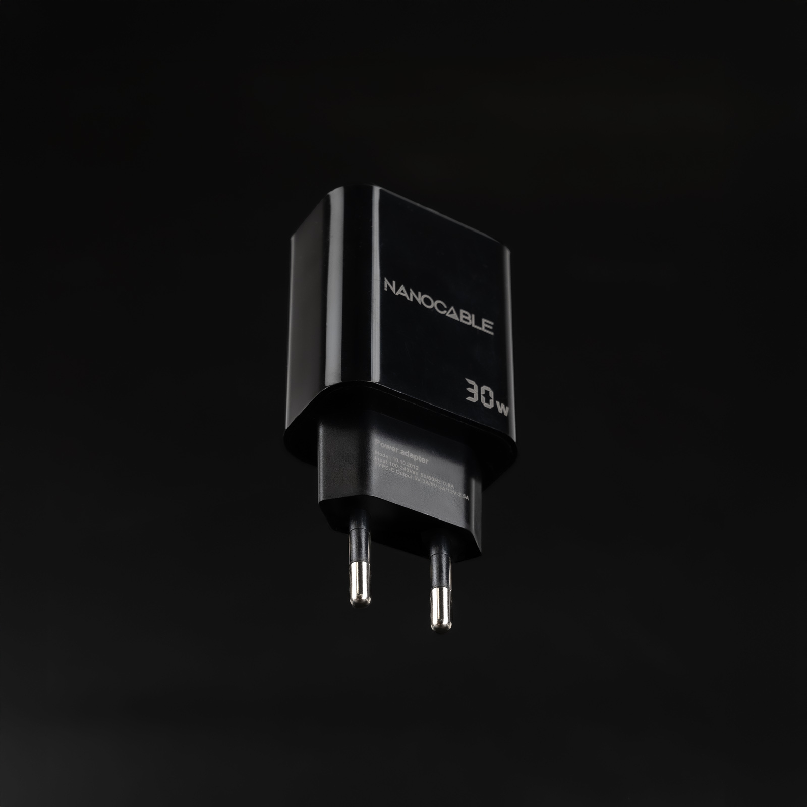 Picture of Picture of Cargador Nanocable USB-C/PD + USB-A/QC 30W Negro