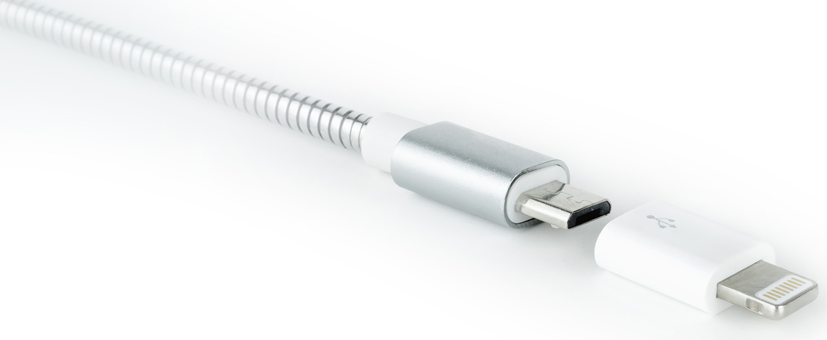 Nanocable - Adaptador USB NanoCable Tipo Lightning/M-M-Micro B/F Blanco