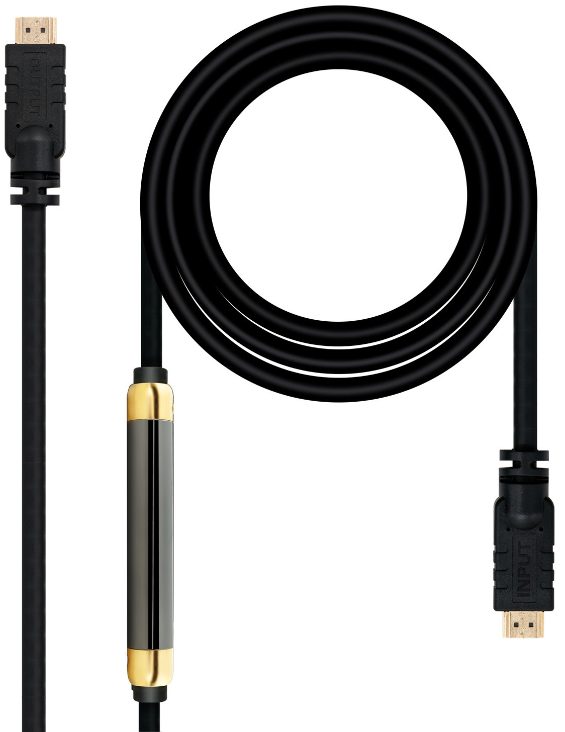 Picture of Picture of Cable HDMI V1.4 HEC NanoCable USB-A M/M 25 M c/Ferrite