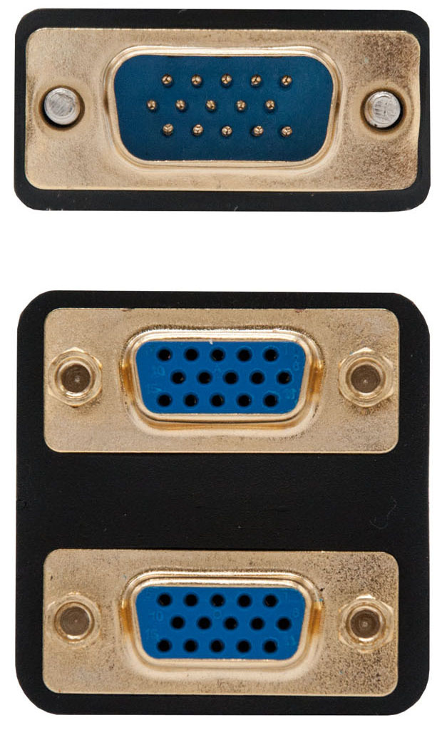 Picture of Picture of Cable Bifurcador NanoCable SVGA(3C/9), VGA/M-2xVGA/F 20 CM