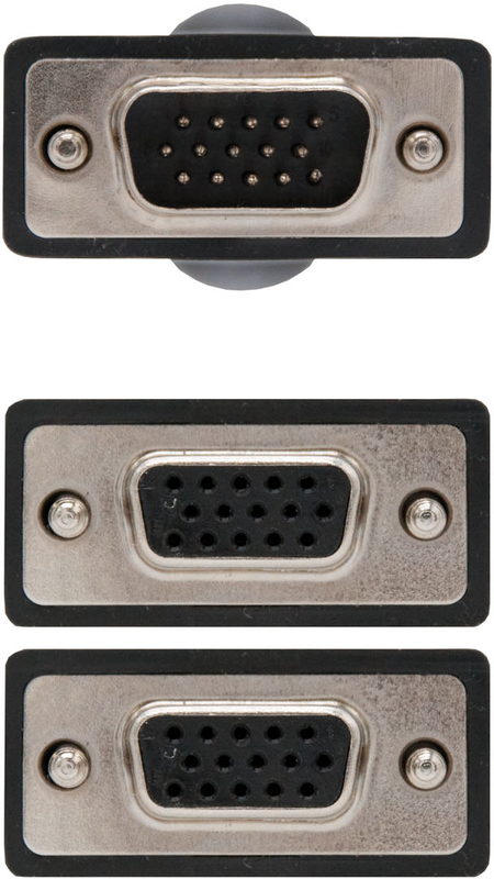 Picture of Picture of Cable Bifurcador SVGA NanoCable VGA/M-2xVGA/F 45 CM Negro