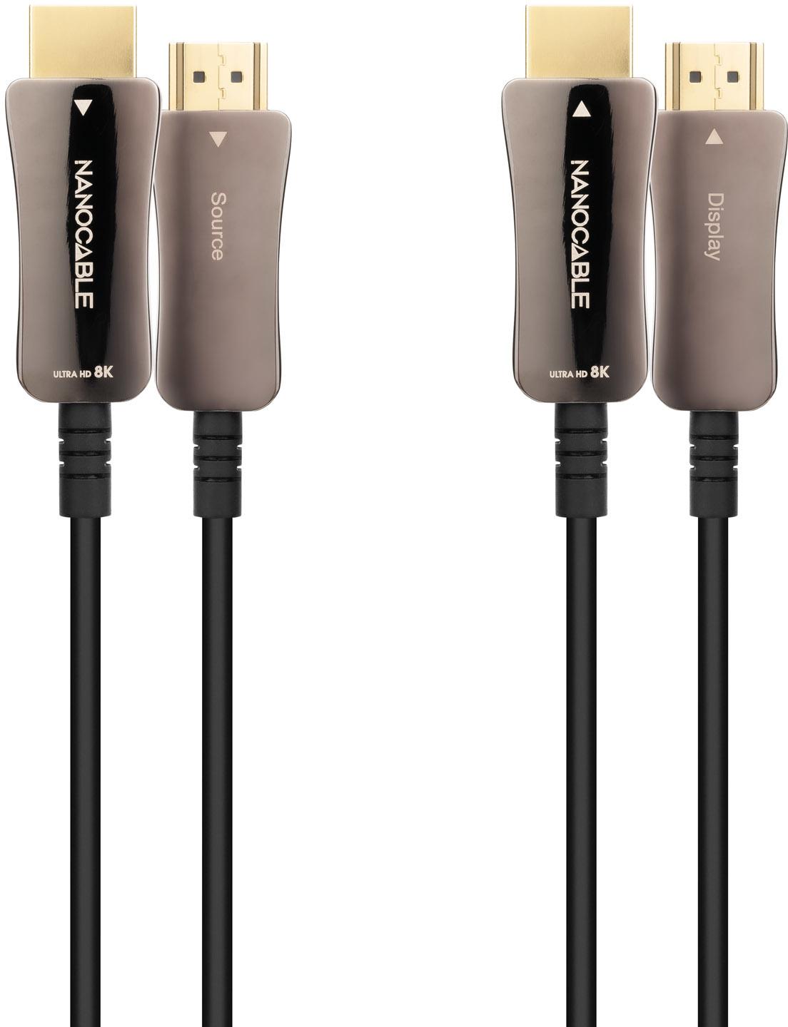 Picture of Picture of Cable HDMI V2.1 AOC Nanocable 8K@60Hz 4K@120Hz 48Gbps A/M-A/M 10 M Negro