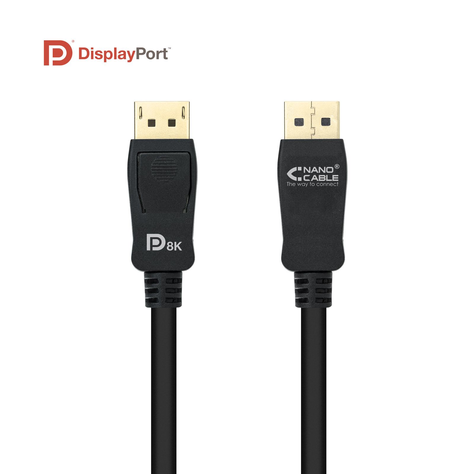 Picture of Picture of Cable DisplayPort 1.4 NanoCable DP M/M 0.5 M Certificado VESA