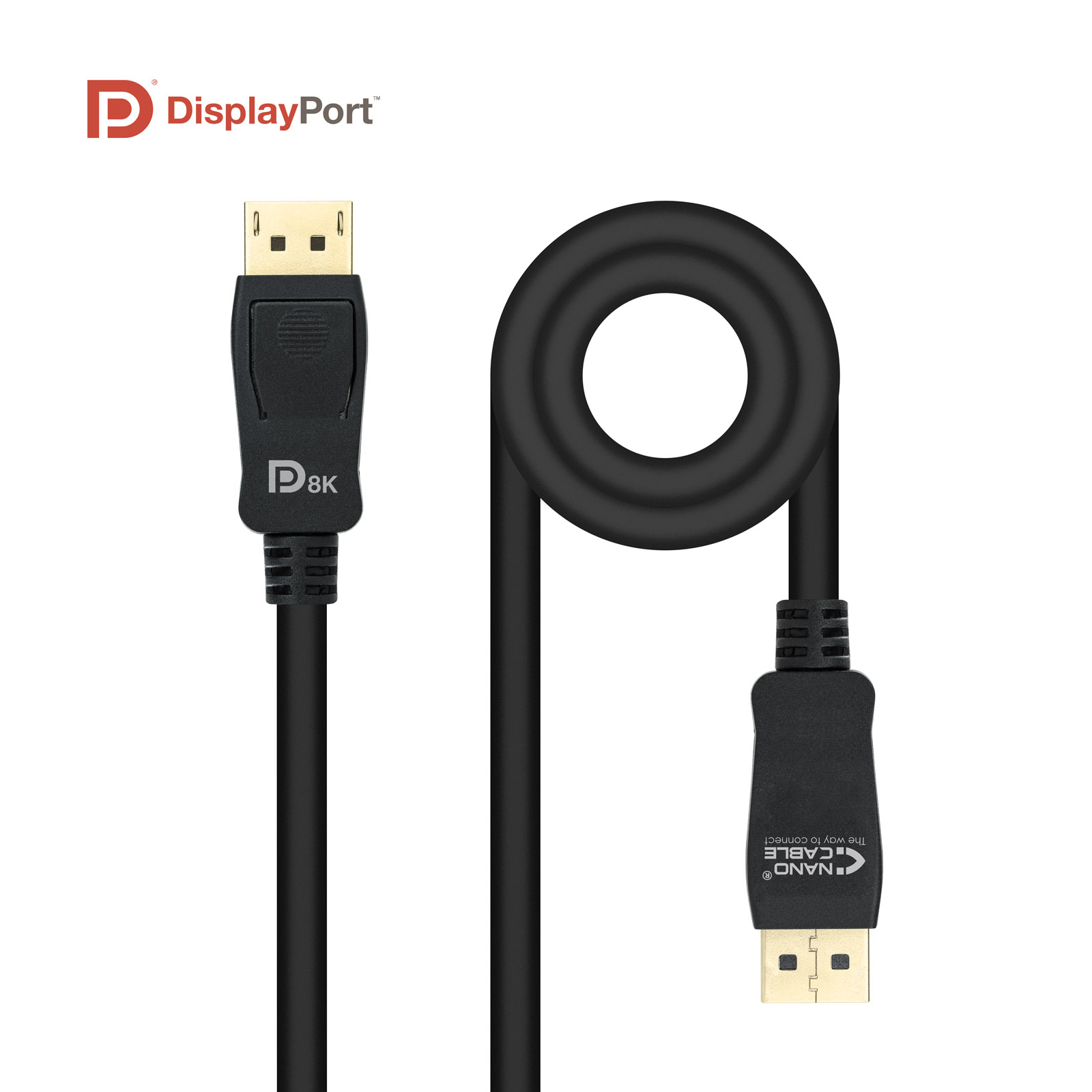 Picture of Picture of Cable DisplayPort 1.4 NanoCable DP M/M 1.5 M Certificado VESA