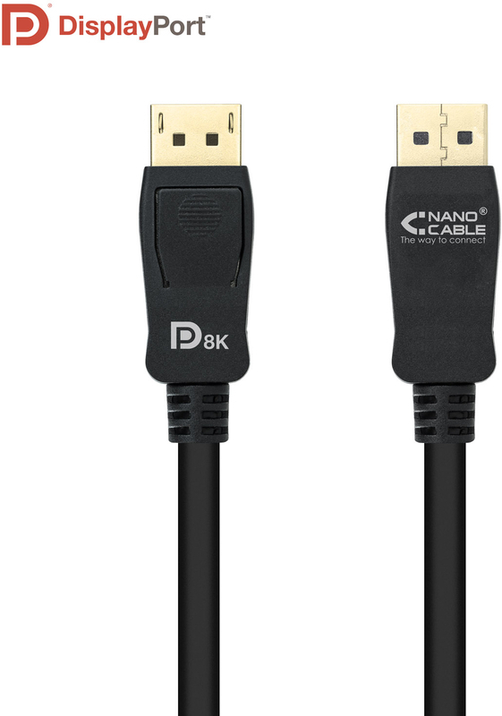 Picture of Picture of Cable DisplayPort 1.4 Nanocable DP M/M 2 M Certificado VESA