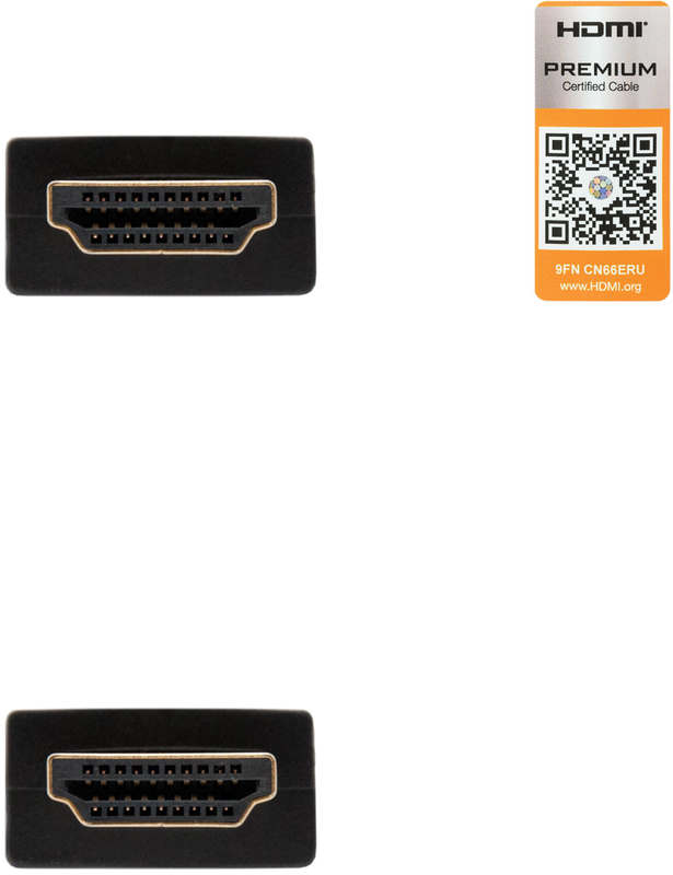 Picture of Picture of Cable HDMI V2.0 4K@60Hz 18Gbps / Ethernet NanoCable USB-A M/M 0.5 M Negro