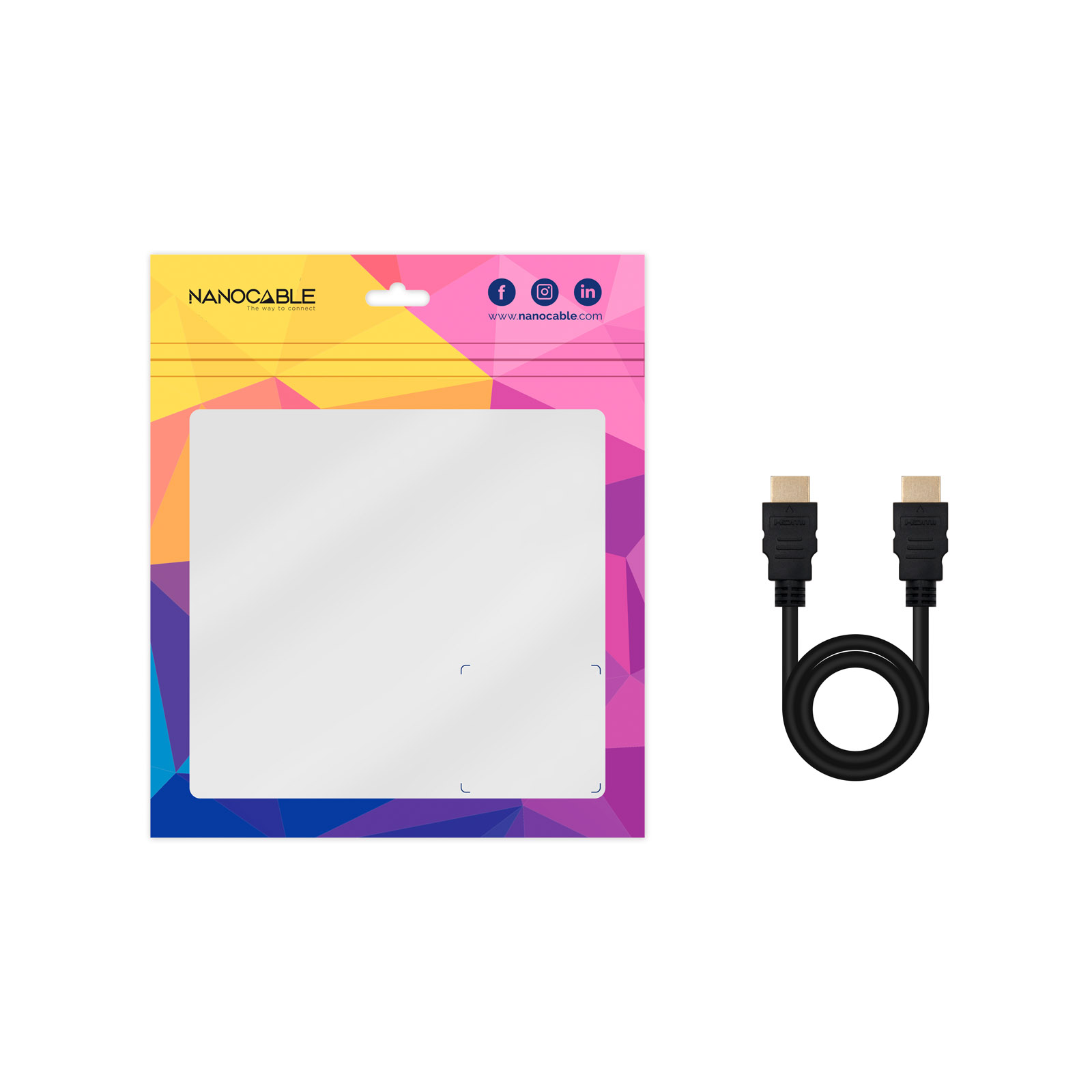 Nanocable - Cable HDMI V2.0 4K@60Hz 18Gbps NanoCable USB-A M/M 2 M Negro