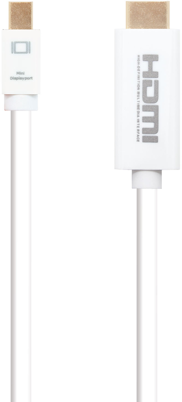 Picture of Picture of Cable Conversor NanoCable Mini DisplayPort/M para HDMI/M 2 M Blanco