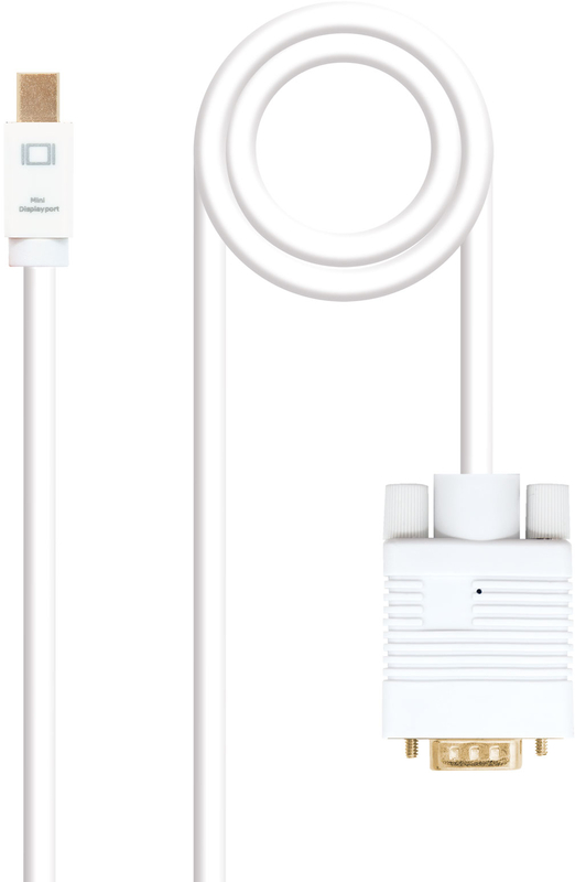 Picture of Picture of Cable Conversor NanoCable Mini DisplayPort/M para VGA/M 5 M Blanco