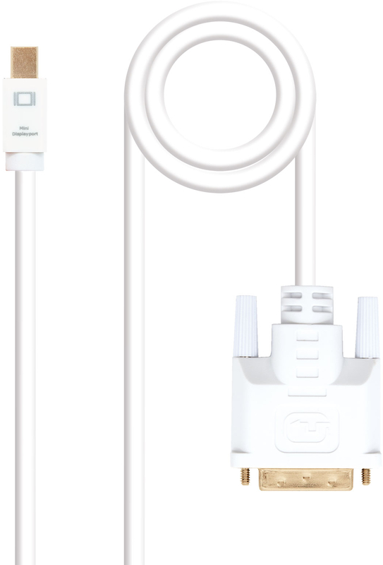 Picture of Picture of Cable Conversor NanoCable Mini DisplayPort/M para DVI/M 2 M Blanco