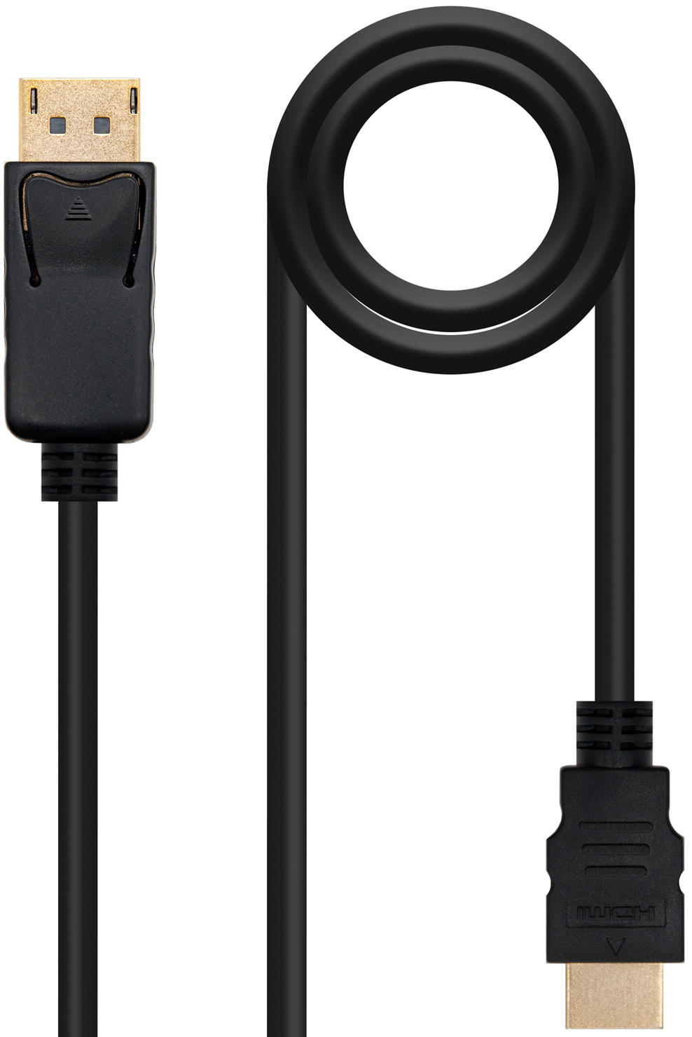 Picture of Picture of Cable Conversor NanoCable DisplayPort/M para HDMI/M 0.5 M Negro